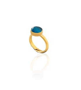 Kadir Jewellery 22 Ayar Altın Kaplama Zirkon Taşlı Kadın Minimal Yüzük