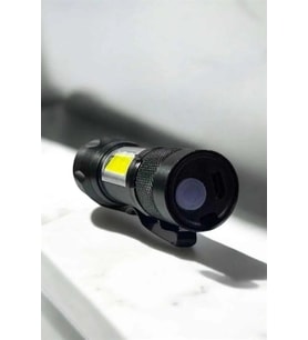 Şarjlı Metal Zoomlu El Feneri Işıldak Led Işık Taşınabilir El Lambası