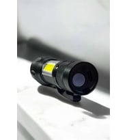 Şarjlı Metal Zoomlu El Feneri Işıldak Led Işık Taşınabilir El Lambası