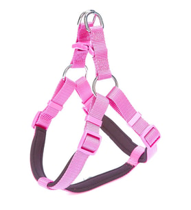 Doggie Konforlu Dokumadan El Yapımı Ronin Model Köpek Göğüs Tasması L-2x55-65cm - Purple