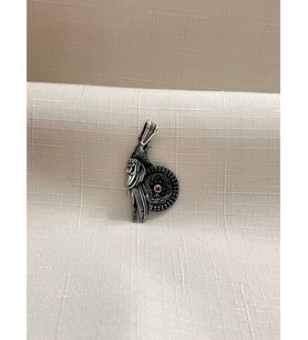 EAGLE KIRMIZI GÖZ 925 AYAR GÜMÜŞ KOLYE
