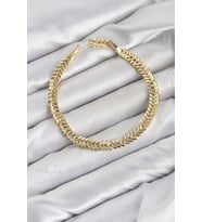 CM Başak Model Gold Renk Pirinç Kadın Bileklik TJ-BB8599