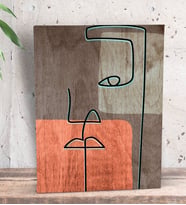 BK Gift Picasso Style Tasarımlı Dekoratif Mini Kanvas Tablo 15x20cm-7