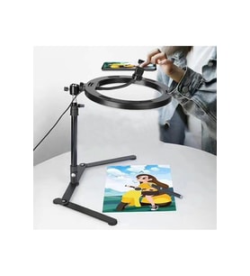 Profesyonel 10inç Çalışma Masası Işığı Masa Ürün Çekim Led Işıklı Telefon Tripod Standı