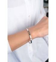 Siya Silve 925 Ayar Gümüş İnce Cartier Model Bileklik