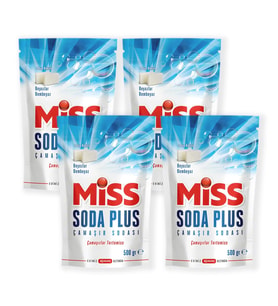 Miss Soda Plus Çamaşır Sodası Beyaz Sabun Kokulu 500 gr 4 lü