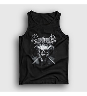 Presmono Unisex Siyah Skull Ensiferum Atlet 145598tt