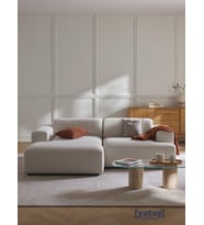 Most Mollista 2 Modül Sol Köşe Koltuk 02 Kırık Beyaz Keten Kumaş Yumuşak Sünger (Evinize Teslim) (Ekru)