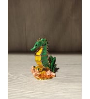 Swarovski Taşlı Deniz Atı Mücevherlik / Dekoratif Biblo (Beyaz)