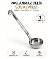 Endüstriyel Sos Kepçesi Paslanmaz Çelik Uzun Saplı Asılabilir Sıvı Dökme Servis Kepçesi Lokanta Restoran