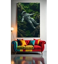 YORGUN ASTRONOT V20 Ev Duvar Salon Güzellik Salonu Ofis Dükkan Dekarasyon Kanvas Tablo (Çok Renkli)