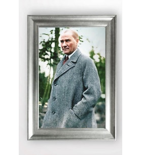 Gümüş Çerçeveli Atatürk Tablo cv1226
