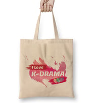 I Love Kdrama Bez Çanta Uzun Saplı