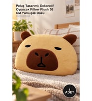 Capybara Peluş Dekoratif Oyuncak Yastık 30 CM Yumuşak Doku