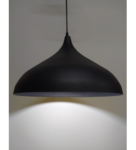 Retro Metal Sarkıt Avize Rustik Tekli Sarkıt Siyah İçi Siyah 43 cm