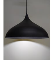 Retro Metal Sarkıt Avize Rustik Tekli Sarkıt Siyah İçi Siyah 43 cm