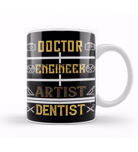 Doctor Engineer Artist Dentist 06 Kupa Bardak Porselen