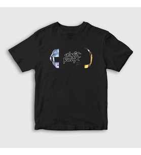 Presmono Unisex Çocuk Siyah Memories Daft Punk T-Shirt 60148tt