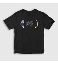 Presmono Unisex Çocuk Siyah Memories Daft Punk T-Shirt 60148tt