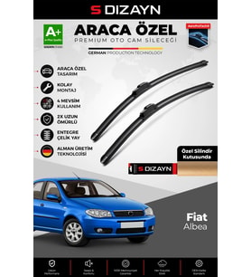 Fiat Albea Ön Cam Silecek Seti 2002-2012 Premium Araca Özel 55-45 Cm A+ Kalite