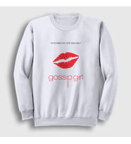Presmono Unisex Beyaz Nobody Dizi Gossip Girl Sweatshirt 481158tt (Beyaz)