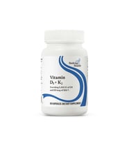 Vitamins D3 and K2, 60 Capsules