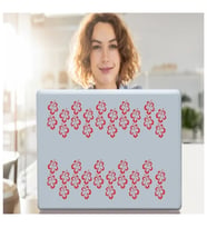DEFTER STİCKER,LAPTOP STİCKER  PEMBE ÇİÇEKLİ PVC 48X33X0,5CM