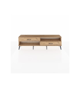 Arges TV Ünitesi Tek Raflı 2 Çekmeceli  176x30x51 Çam-Çam