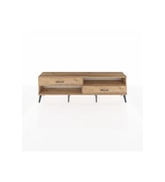 Arges TV Ünitesi Tek Raflı 2 Çekmeceli  176x30x51 Çam-Çam