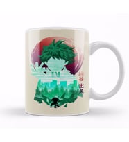 My Hero Academia Minimalist Silhouette Deku Kupa Bardak Porselen
