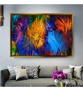 Altın Çerçeveli dekoratif tablo l926 (Gold)