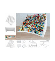 ART3 Dev LEGO Minifigür Sergileme Standı (117 Figür Kapasiteli) - Vidasız Modüler Raf-BEYAZ