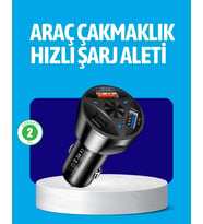 55W Güçlü Araç Şarj Cihazı Power Delivery Destekli