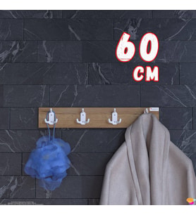 Modilayn ZERA Modilayn ARI Serisi 12 Kancalı 56,4x9,6 cm Banyo Askısı - 4'lü Set  Ekstra Düzen ve Yer TasarrufuAnkastre Dolap (60x185,9x56 cm): 1 Kapaklı Mini/Midi Mikrodalga Fırın Dolabı