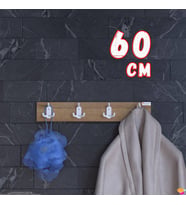 Modilayn ZERA Modilayn ARI Serisi 12 Kancalı 56,4x9,6 cm Banyo Askısı - 4'lü Set  Ekstra Düzen ve Yer TasarrufuAnkastre Dolap (60x185,9x56 cm): 1 Kapaklı Mini/Midi Mikrodalga Fırın Dolabı