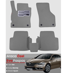 RENAULT TALİSMAN (2015-2022) Uyumlu EVA Paspas Tam Set–Oto Paspas,Araca Özel,Kolay Montaj