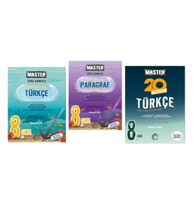 OKYANUS YAYINCILIK 8. Sınıf Master Türkçe Soru Bankası +Master Paragraf Soru Bankası + Master 20 Tür