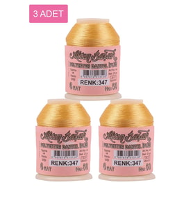3 Adet Altınbaşak Oya ve Dantel İpi 20 gr - Royaleks - No: 347