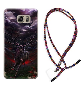 Samsung S7 Edge S20 Fe Plus Ultra S21 S22 Kılıf Boyun Asklı Rasta Silikon Dark Deer 1786