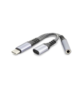 Type-C To Type-C + 3.5 Mm F Kablo Audıo Siyah GJ-014