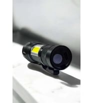 Şarjlı Metal Zoomlu El Feneri Işıldak Led Işık Taşınabilir El Lambası