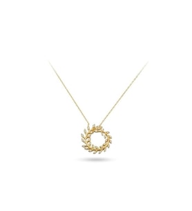 Goldium Altın Helen Taç Kolye (Sarı)