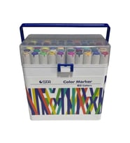 STA 910360 ÇİFT UÇLU ALKOL BAZLI MARKER 1mm/1-7mm UÇ KALEM SETİ 60'LI (RENK) TAŞIMA SAPLI PLASTİK KU
