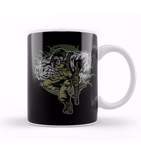 Soldier Ape Kupa Bardak Porselen