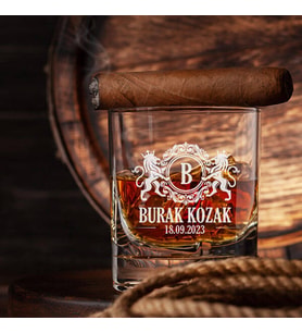 Sevgiliye Hediye Premium Tasarımlı İsimli Viski Bardağı
