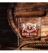 Sevgiliye Hediye Premium Tasarımlı İsimli Viski Bardağı