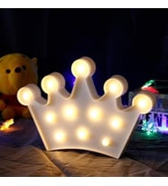 ÜçKol Ticaret 3D Dekoratif Pilli Kraliçe Tacı Model Led Masa ve Gece Lambası (Sarı)