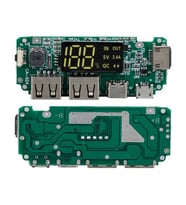 Lityum Pil Powerbank Şarj Modülü Dijital Ekranlı Üç Port 5V-2.4A (4767)