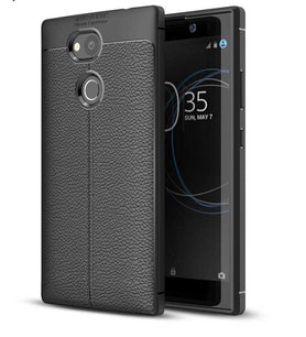 Sony Xperia XA2 Ultra Kılıf Niss Deri Desenli Silikon Kılıf (Siyah)