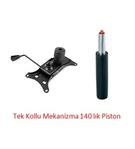 Tek Kollu Mekanizma 140 lık Siyah Piston Seti